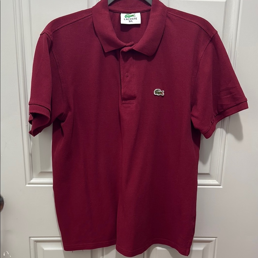 Lacoste Men's Burgundy Polo Shirt